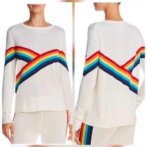 ❤️ NWOT! MADELEINE THONPSON × SPIRITUAL GANGSTER BEATRICE RAINBOW STRIPE SWEATER